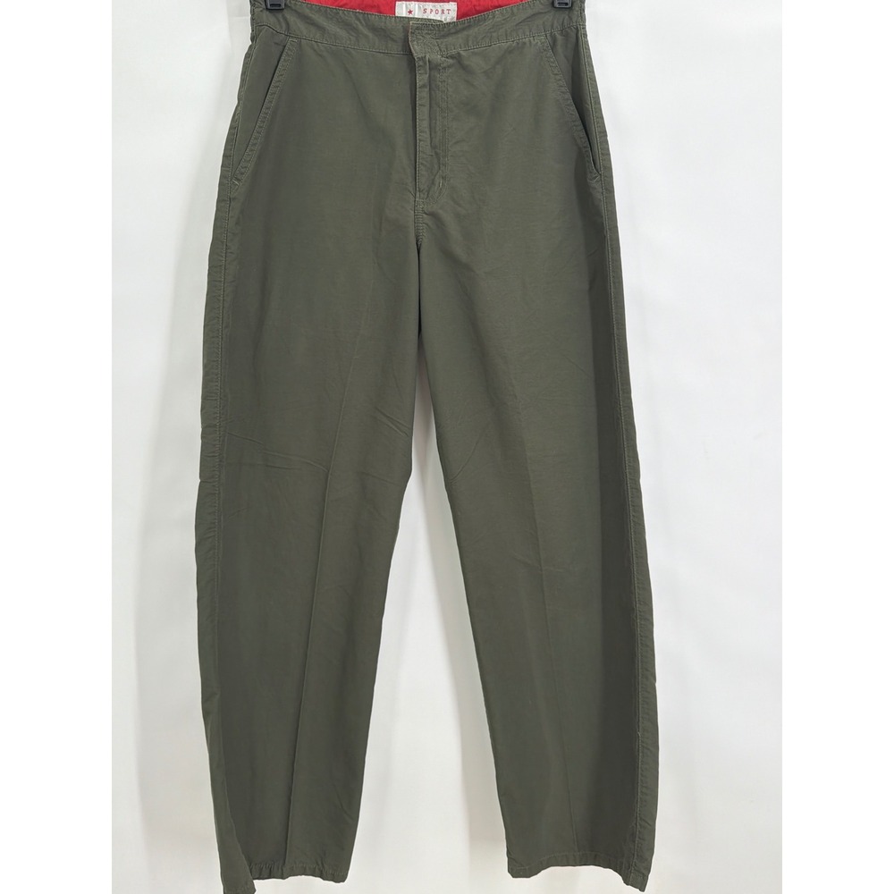 Vintage Liz Claiborne Sport Petite Olive Green Chino Pants Sz Small Cotton Blend